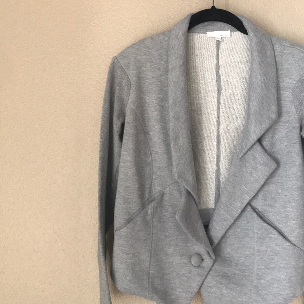 ASYMMETRICAL SWEATSHIRT BLAZER - HACKLEY